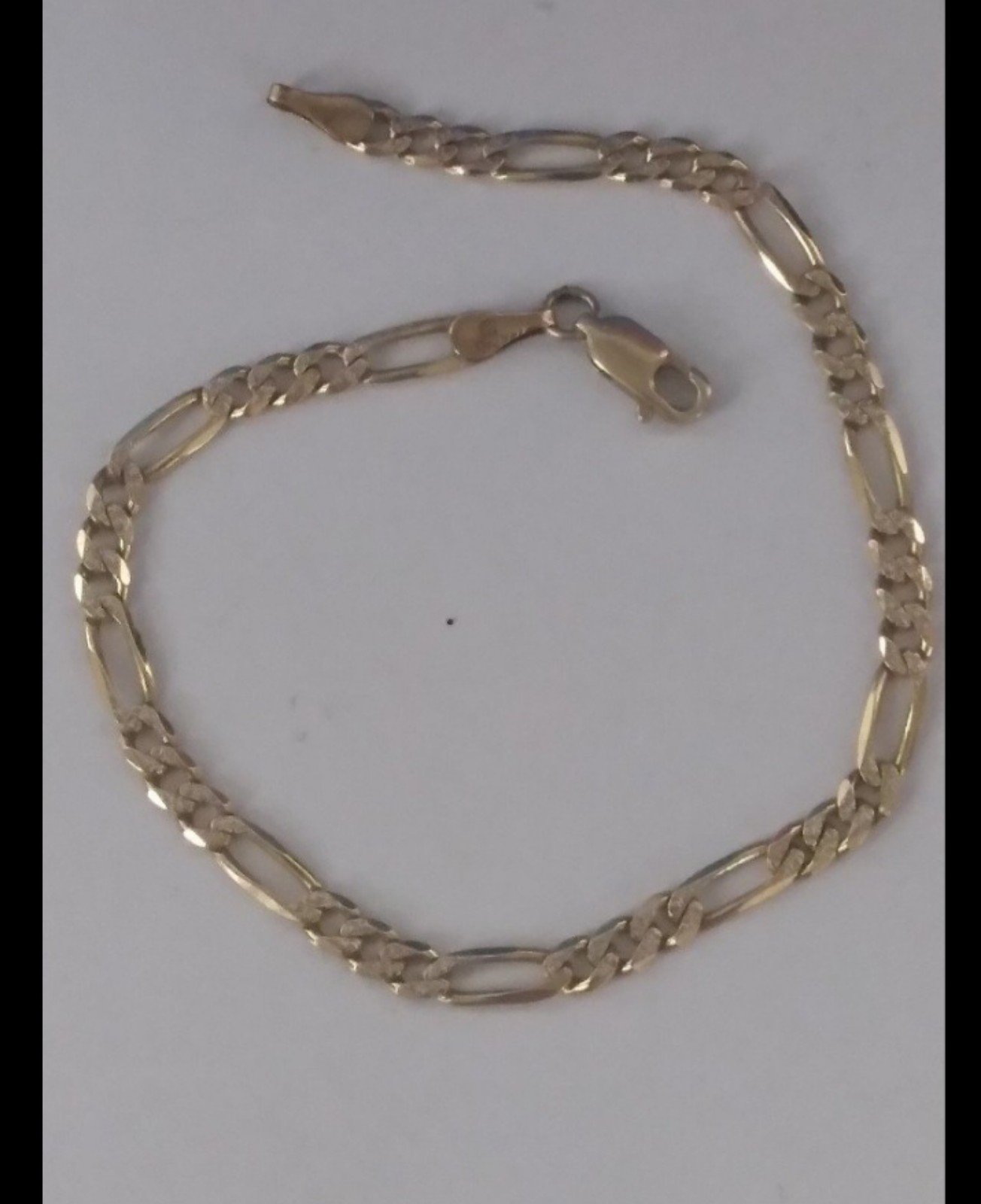 14kt Gold Reversible Figaro Bracelet Unisex