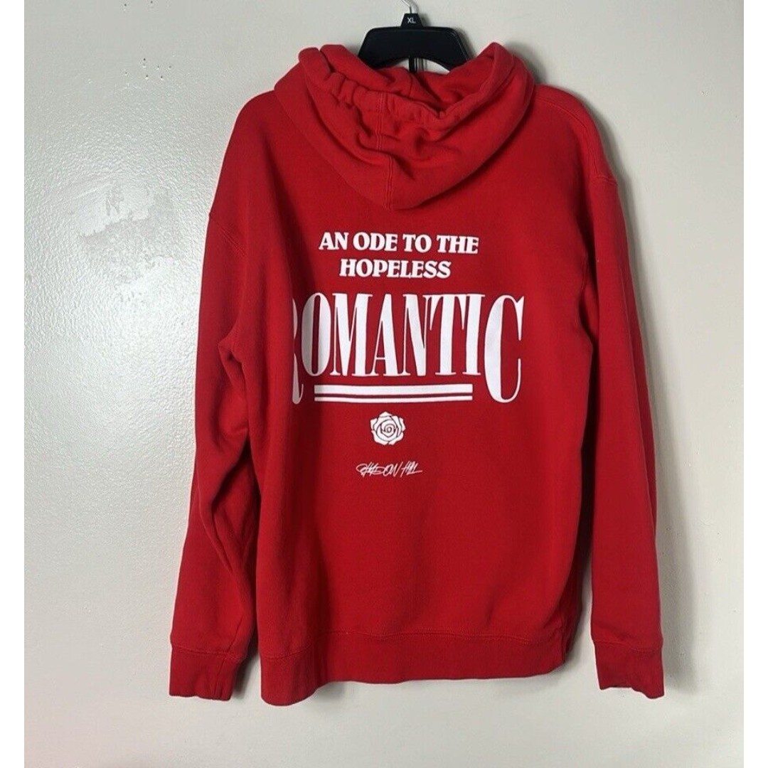 Shadow Hill USA An Ode To The Hopeless Romantic Rose Red Pullover Hoodie XL