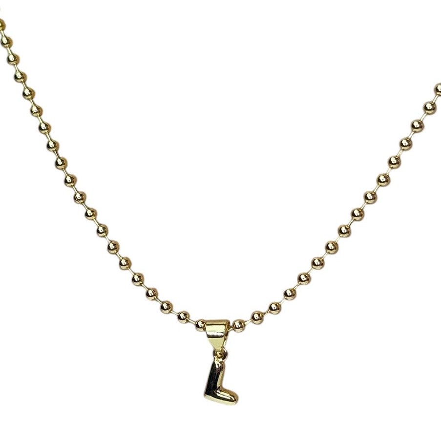 Initial Necklace Letter L