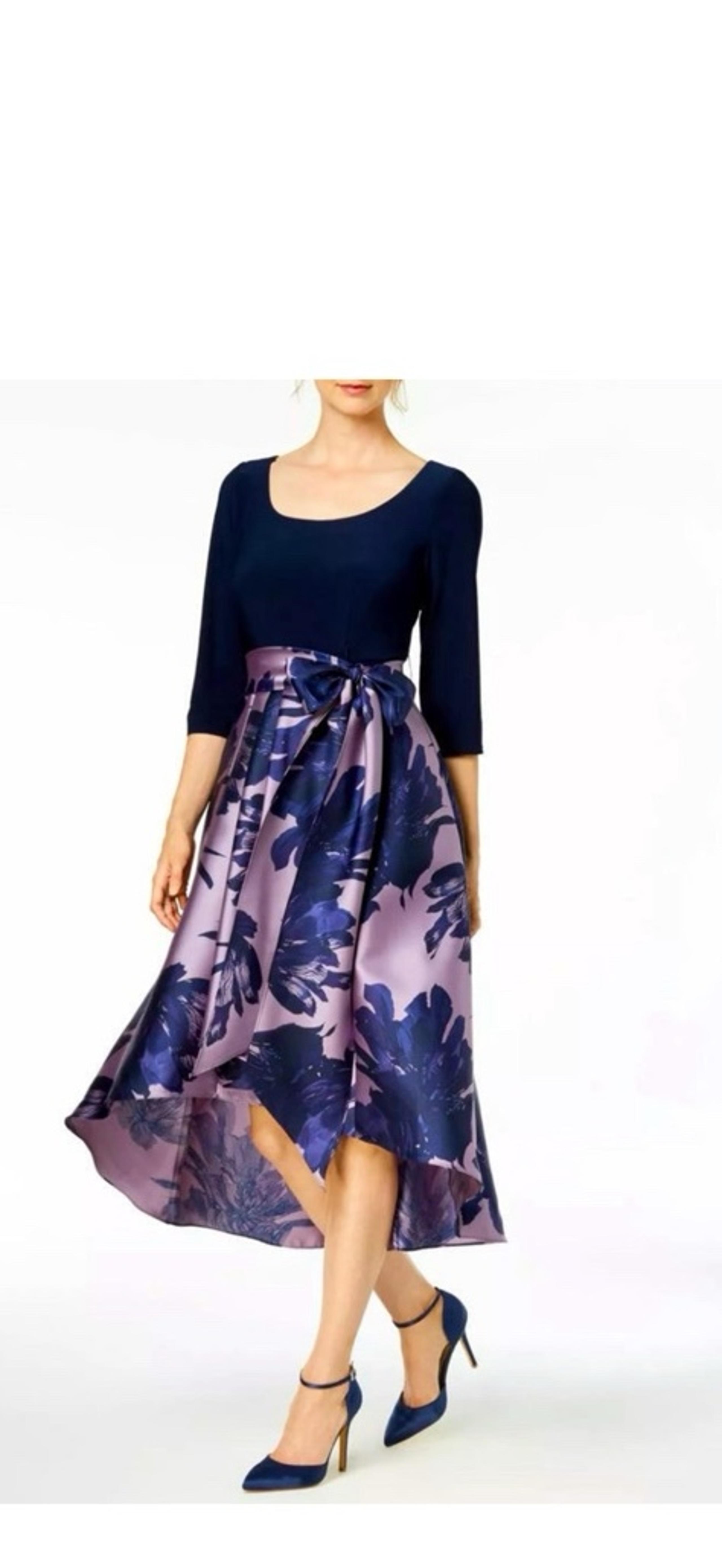 Women’s Formal Dress Sizes 18 R&M Richards Lilac Purple Floral Dress NWT