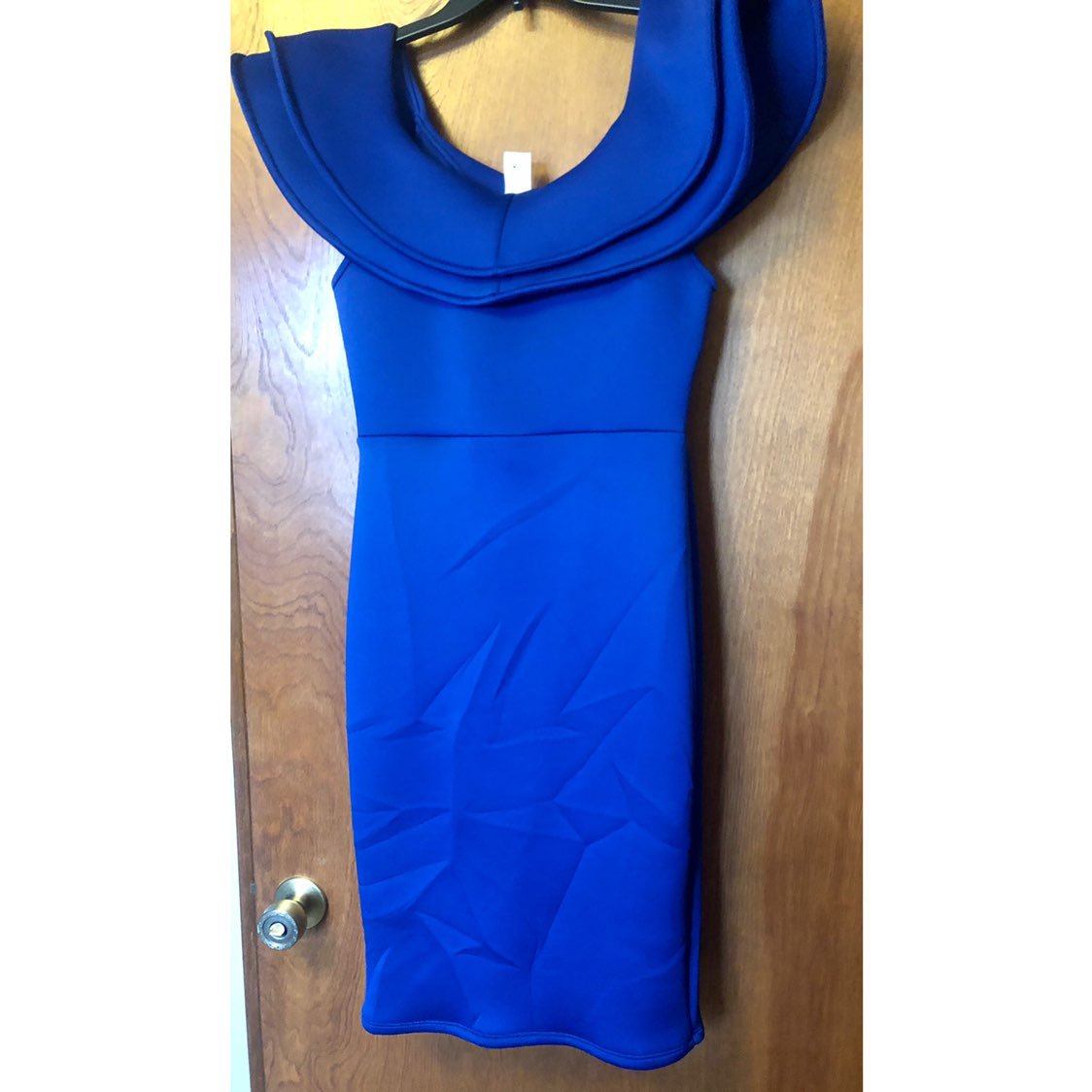 Royal Blue Scuba Dress - detail