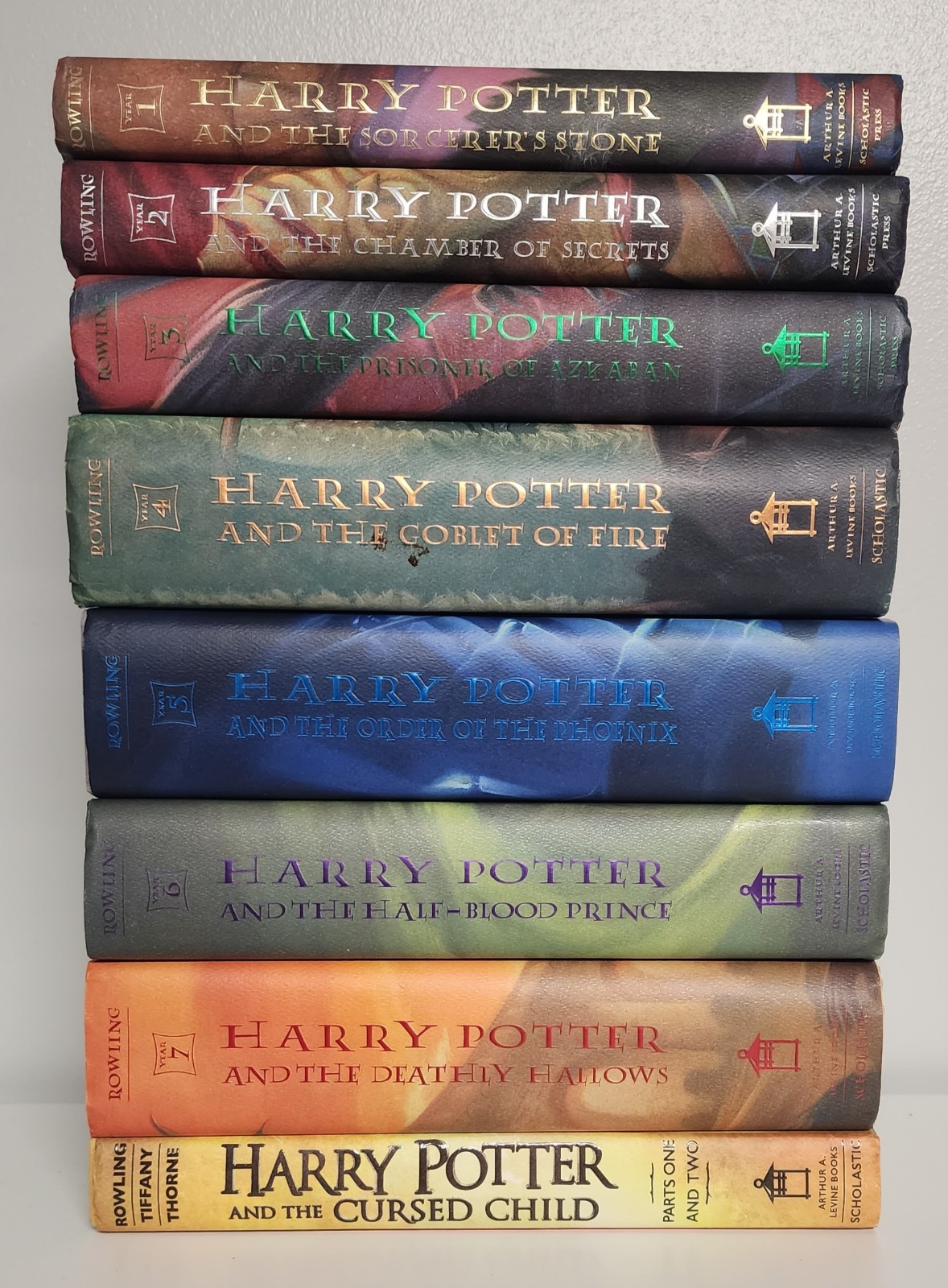 Harry Potter Book Set Hardcover Complete Set 1-7 & Cursed Child 1st Edition Lot!
