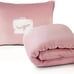 Travel Blanket and Pillow Premium Soft 2 in 1 Airplane Blanket Pink