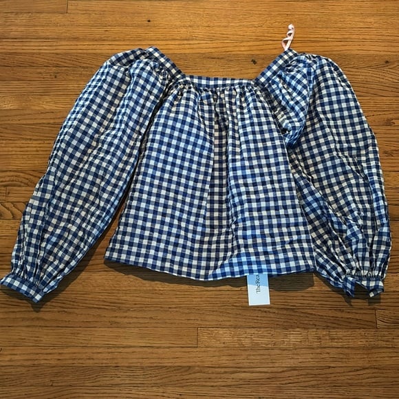 kate Spade Plaid Blue Long Sleeve