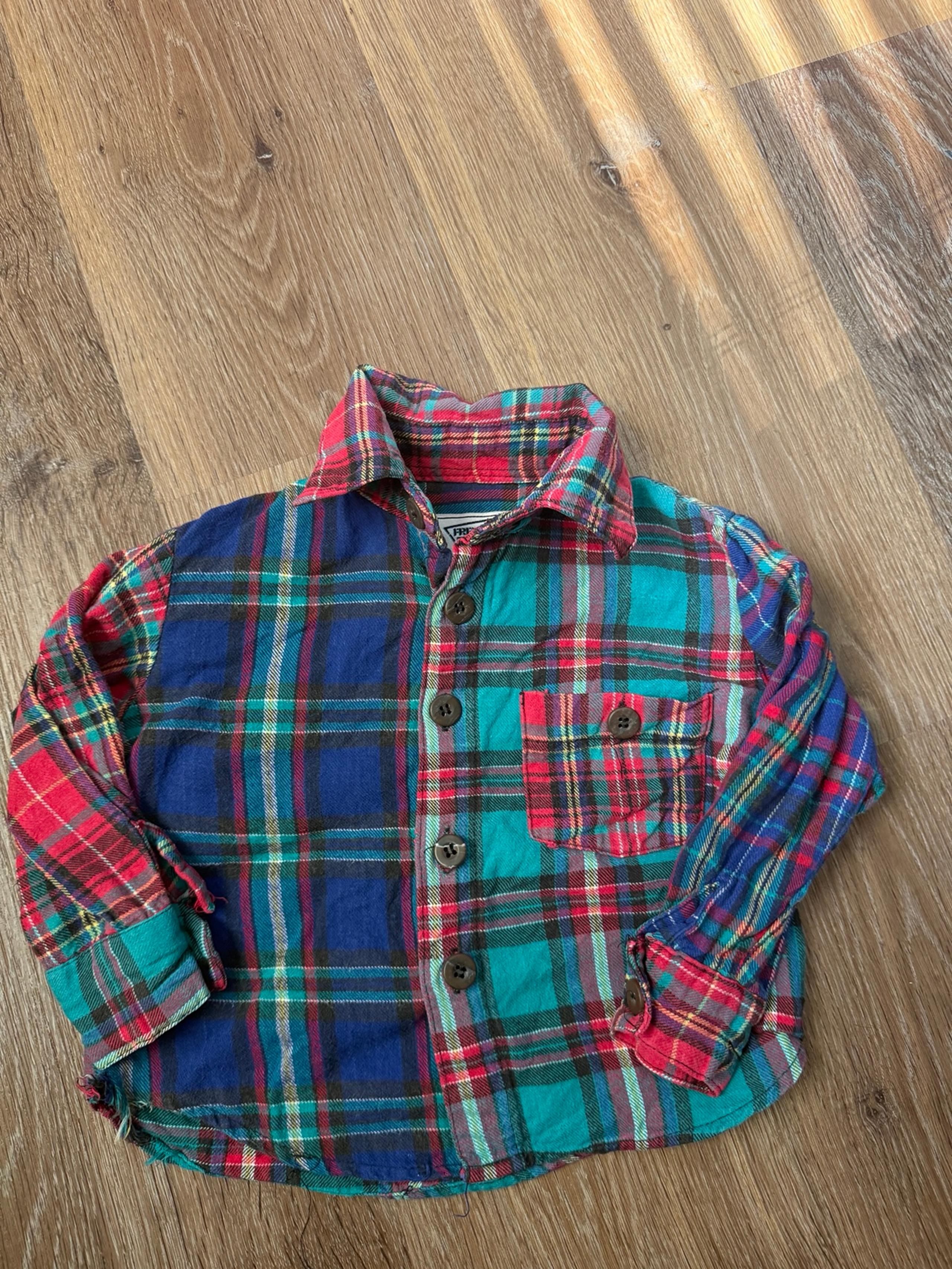 Vintage colorblock French Toast button up