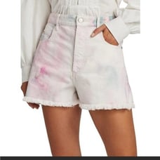 Isabel Marant Étoile Lesiabb Tie-Dye Denim Short NWT Size 10/40