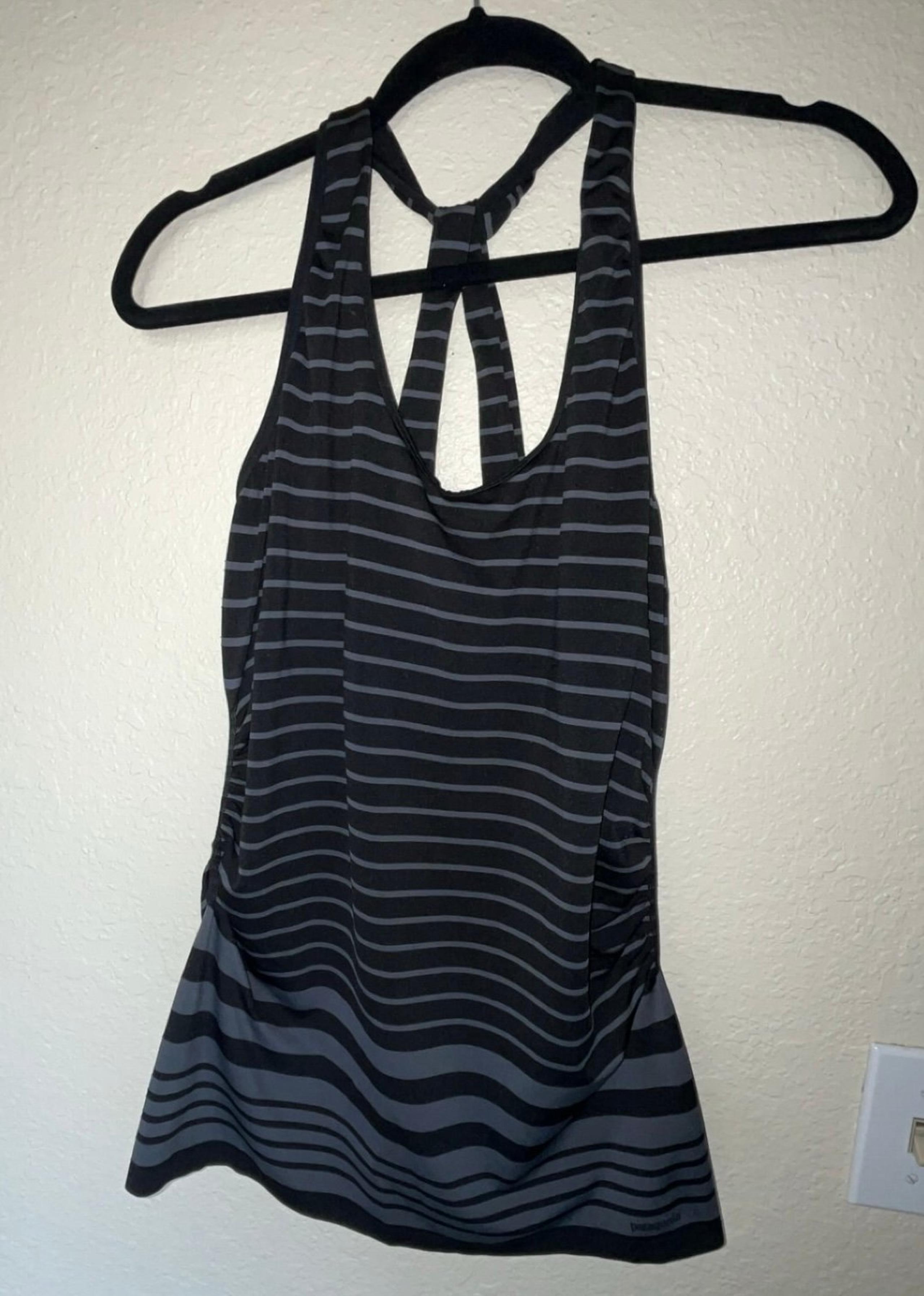 Patagonia Women’s Grey/Black Light Support Athletic Tank Top SIZE MEDIUM