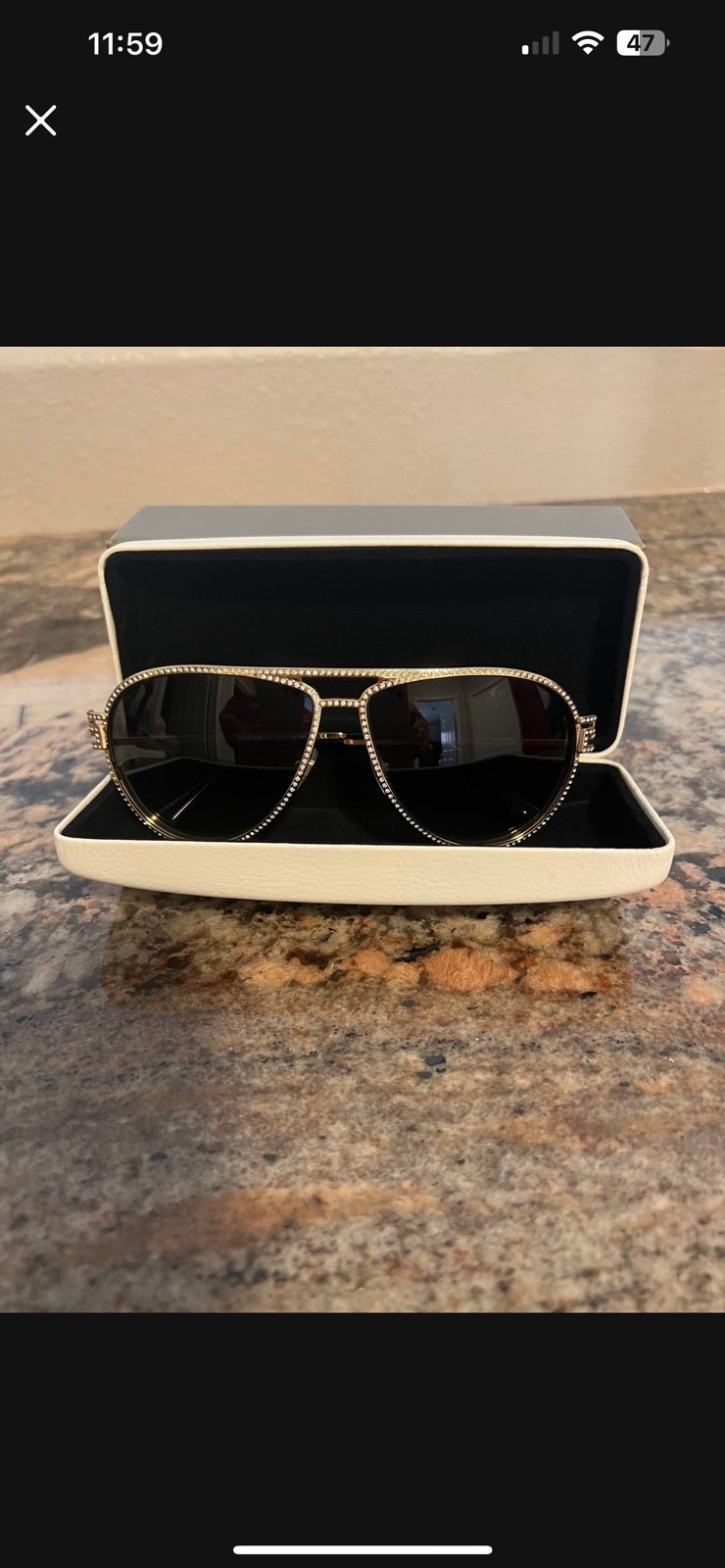 Bedazzled Versace sun glasses for women