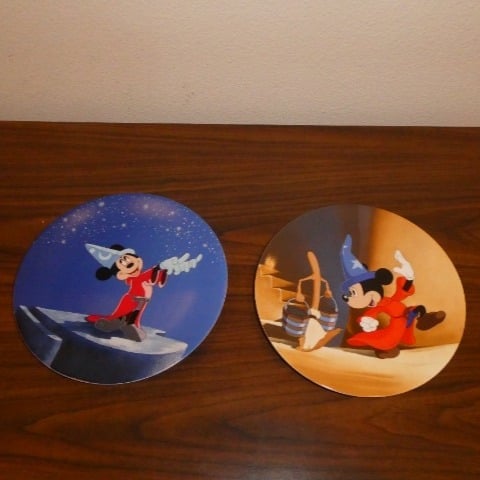 TWO Walt Disney Mickey Mouse Fantasia Collector's Plates