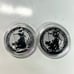 Lot of (2) - 2022 UK Silver Britannia .999 1 oz Fine Silver Coins