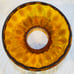 Vintage Amber Coin Optic Glass Hurricane Kerosene Oil Student Lamp Shade 7”