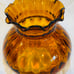 Vintage Amber Coin Optic Glass Hurricane Kerosene Oil Student Lamp Shade 7”