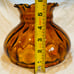 Vintage Amber Coin Optic Glass Hurricane Kerosene Oil Student Lamp Shade 7”