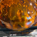 Vintage Amber Coin Optic Glass Hurricane Kerosene Oil Student Lamp Shade 7”