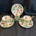 3 cups and saucers vintage