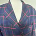 Vintage John Meyer of Norwich Wool Blend Navy Skirt Plaid Blazer - Women 16