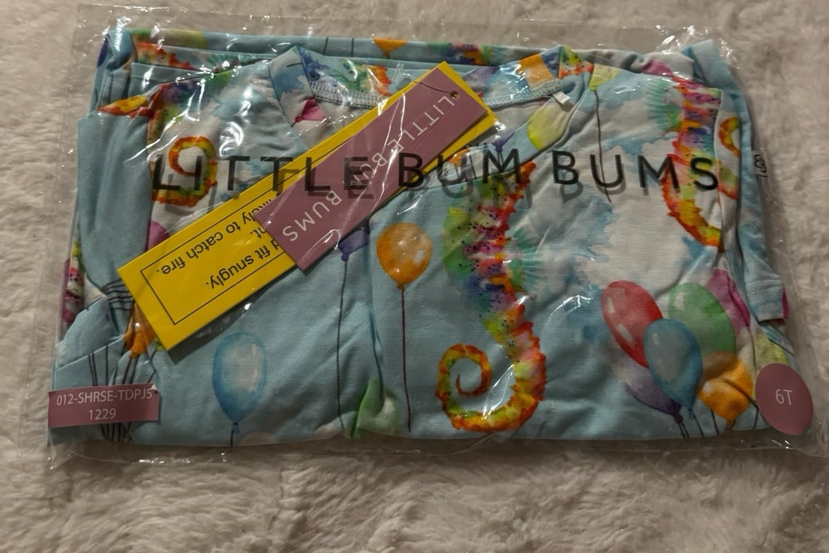 Little Bum Bums seahorses and balloons 6T NIB