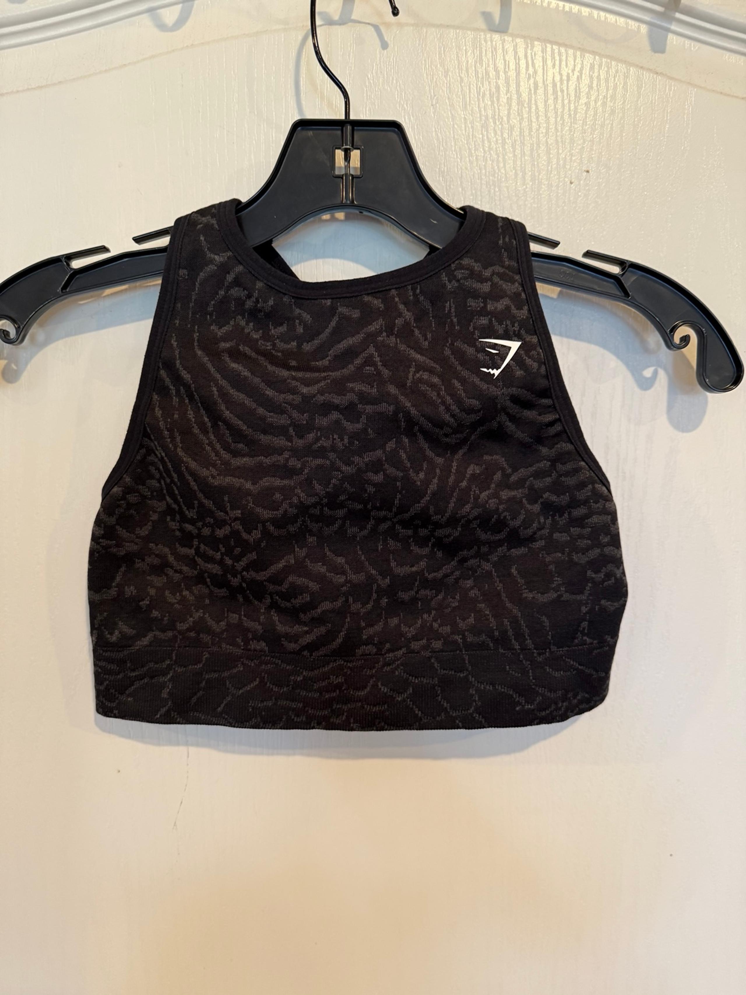 Gymshark Womens black Adapt Animal Seamless athletic Sports Bra size small
