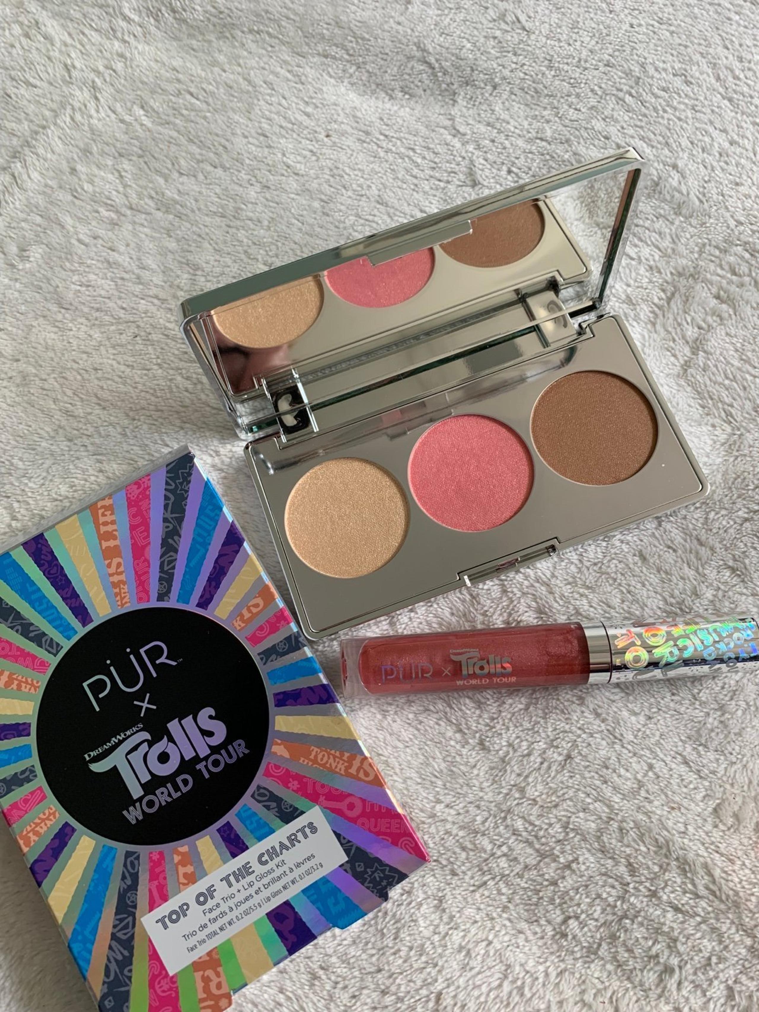 Pur x Trolls Blush Bronzer Highlighter Palette World Tour Set Lipgloss BNIB