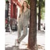 Faherty Womens Overland Twill Jumpsuit Small Olive Green Utility Flight FLAWED