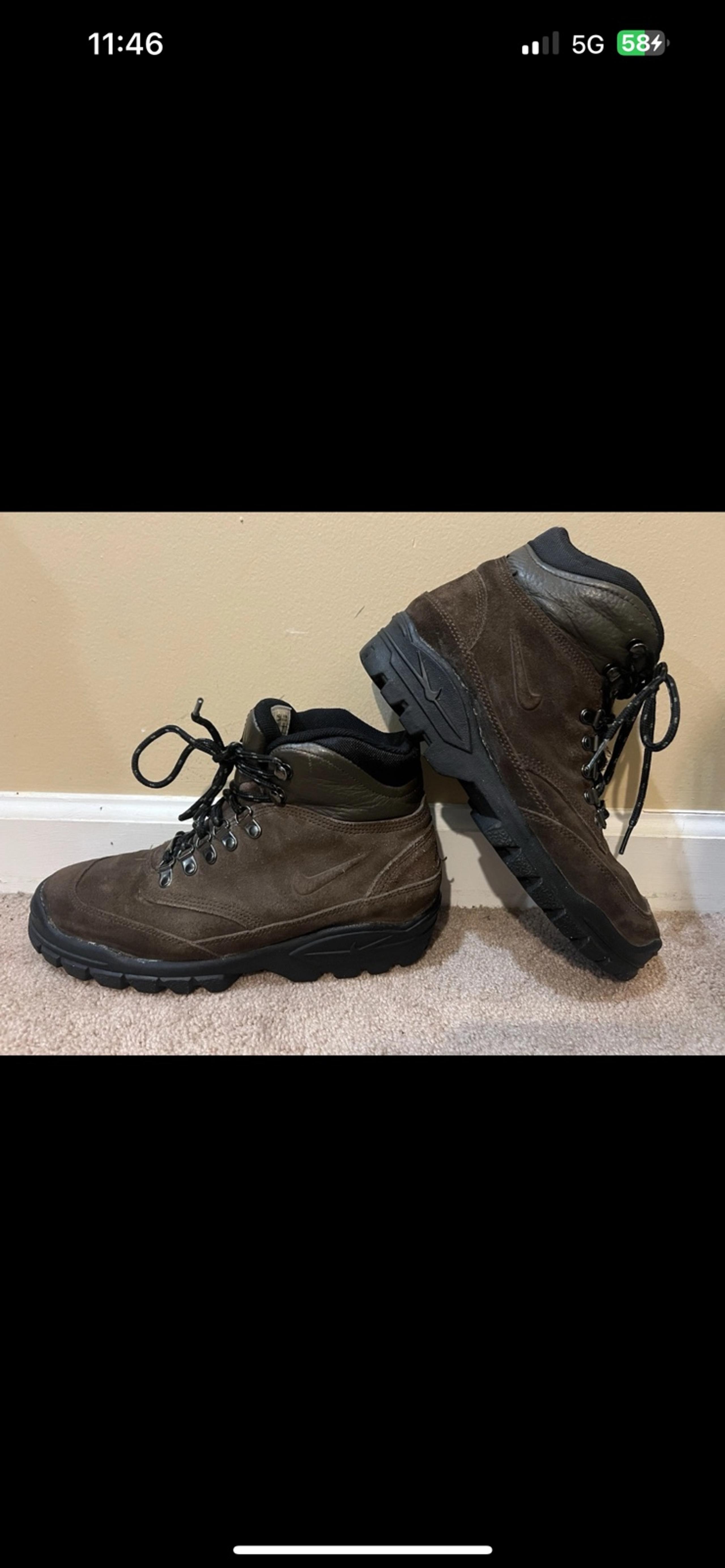 Vintage Nike ACG Hiking Brown Leather Boots Men’s  Size US 8
