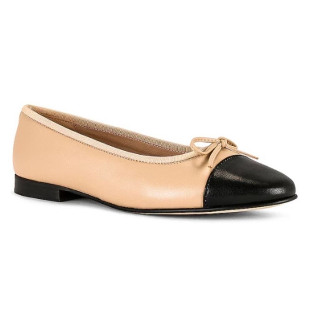 Jeffrey Campbell Arabesque Ballet Flat in Natural/Black Size 9