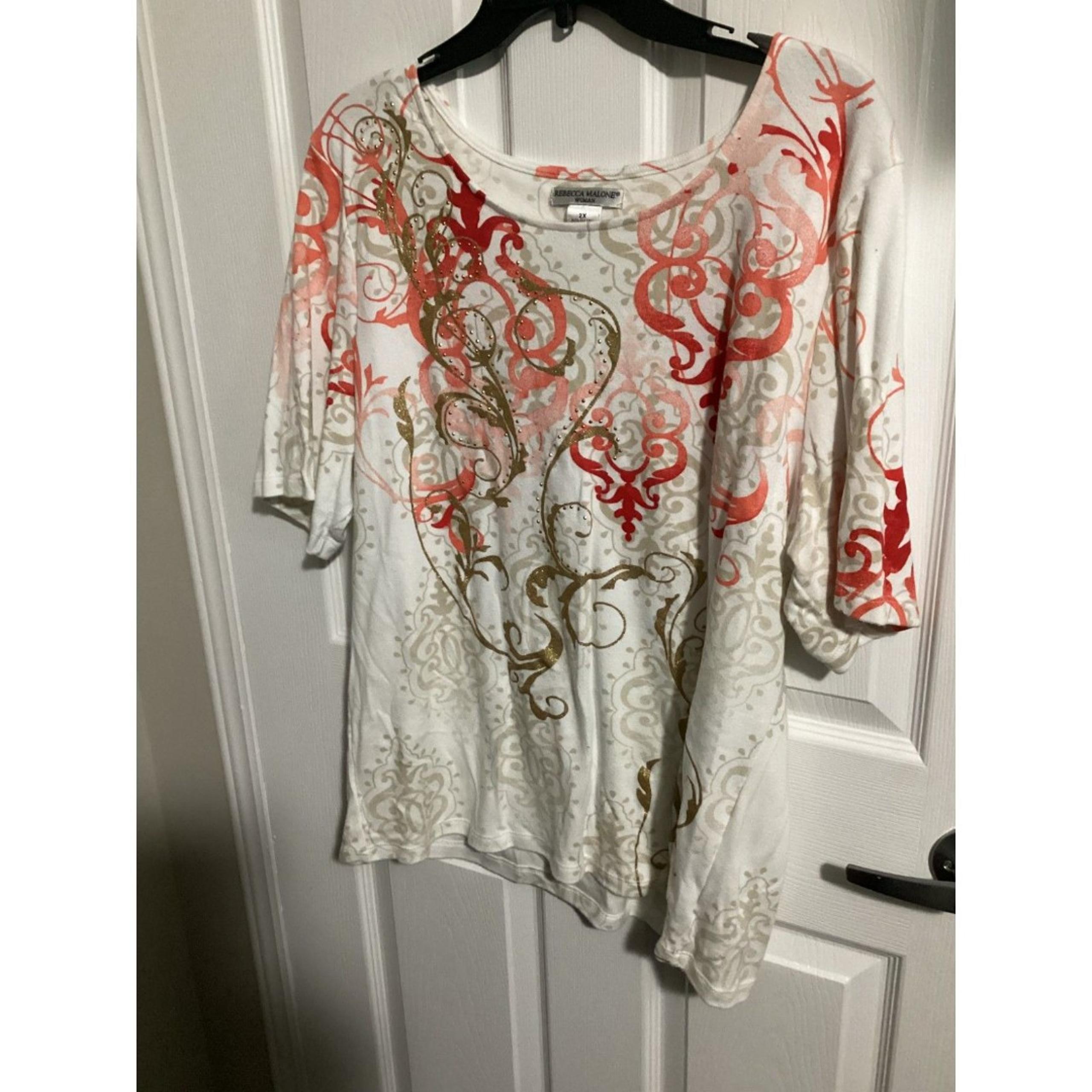 lot 2 Women's Rebecca Malone  top blouse shirt 2X