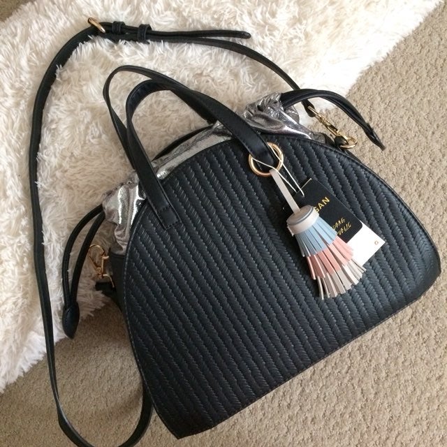 NWT Le Miel Handbag Fabric Top Closure