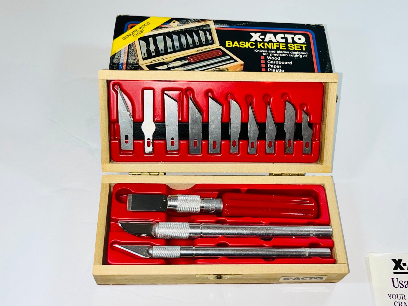 VINTAGE X-ACTO BASIC KNIFE SET (X-5082)/CA. LATE 1980s/USED/EXCELLENT CONDITION