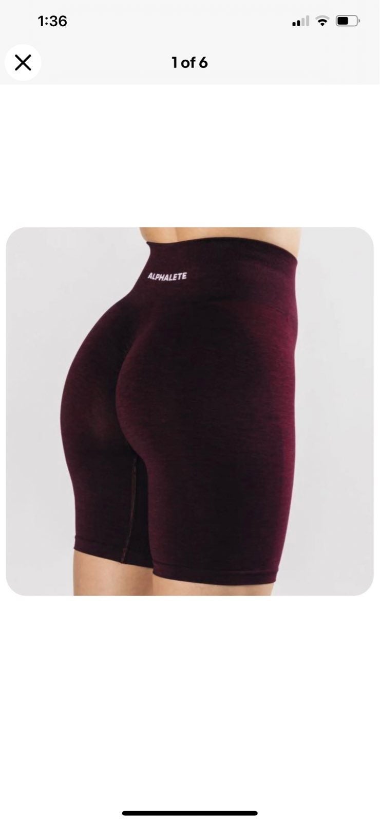 Alphalete Amplify Biker Shorts - Black Cherry