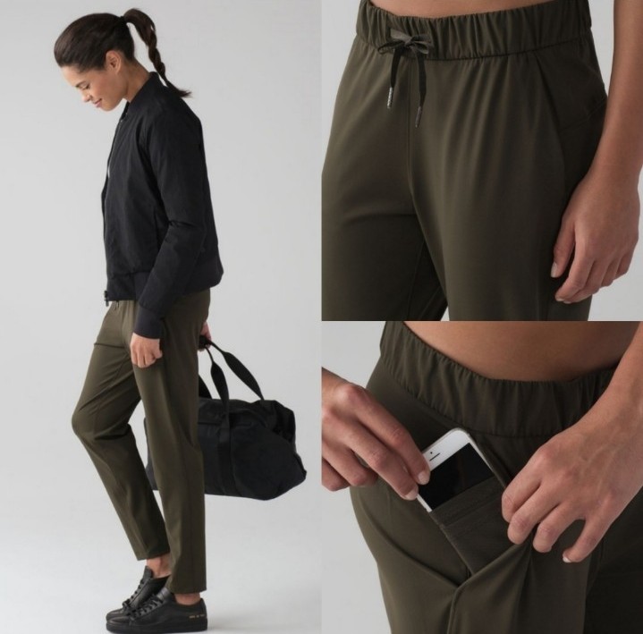 Lululemon On The Fly Pant in Olive Green