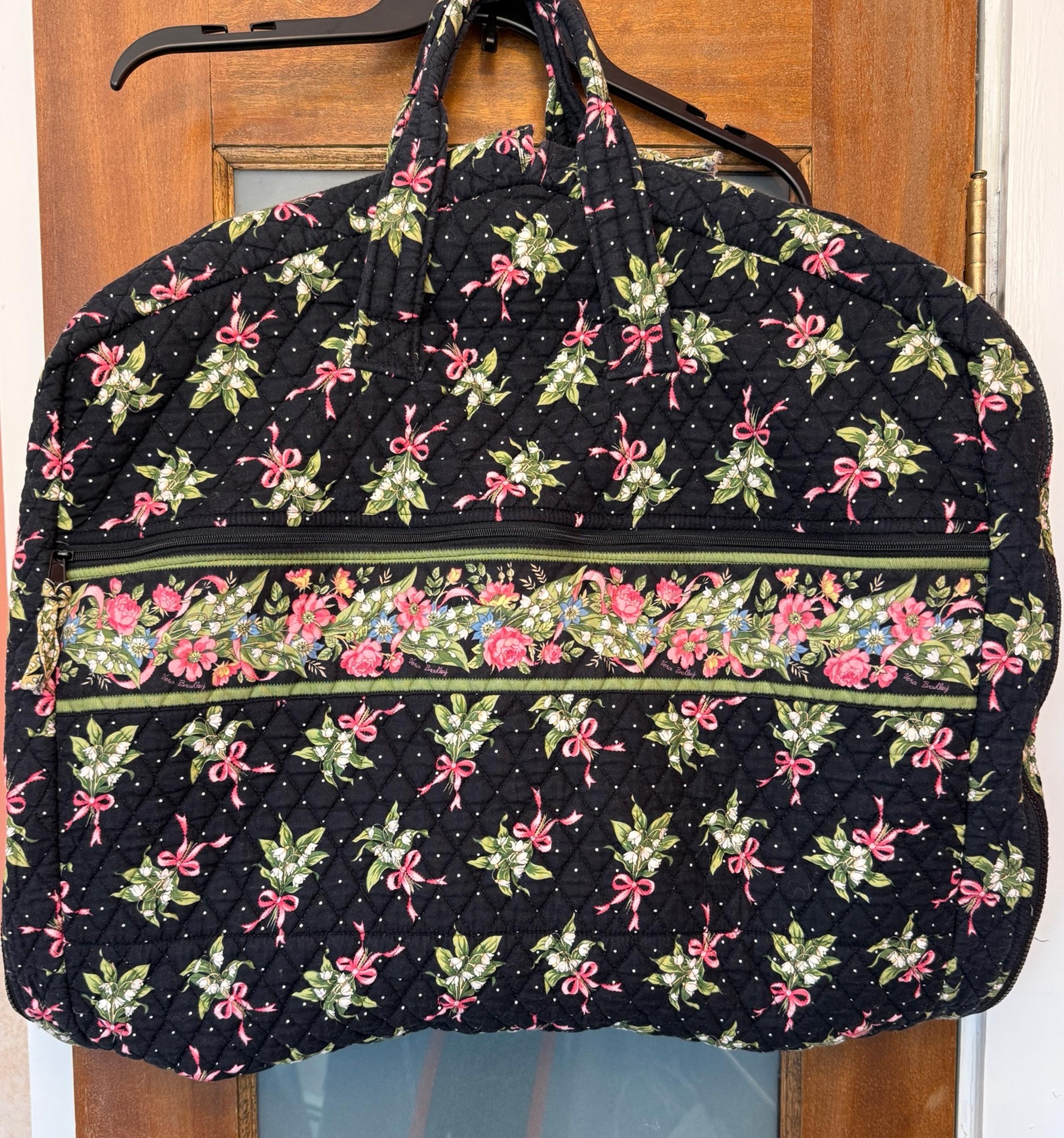 Vera Bradley Quilted Vintage Retired New Hope Floral Garment Travel Bag RARE!!!