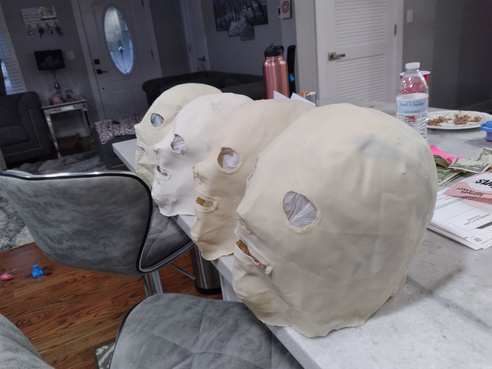 Set of 4 blank dummy slipknot masks