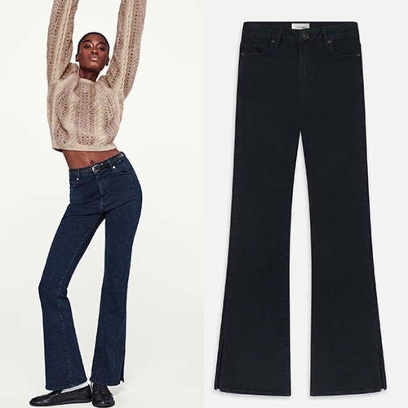 NWT Frame Le Mini Boot Outseam Slit High-Rise Denim Jeans Pants Slow Days Sz 30