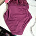 Kate Spade belted plunging halter one piece swimsuit NWT medium cabernet purple