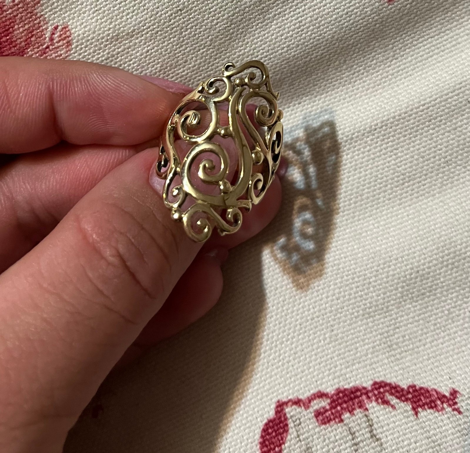 James Avery long Sorrento 14k ring