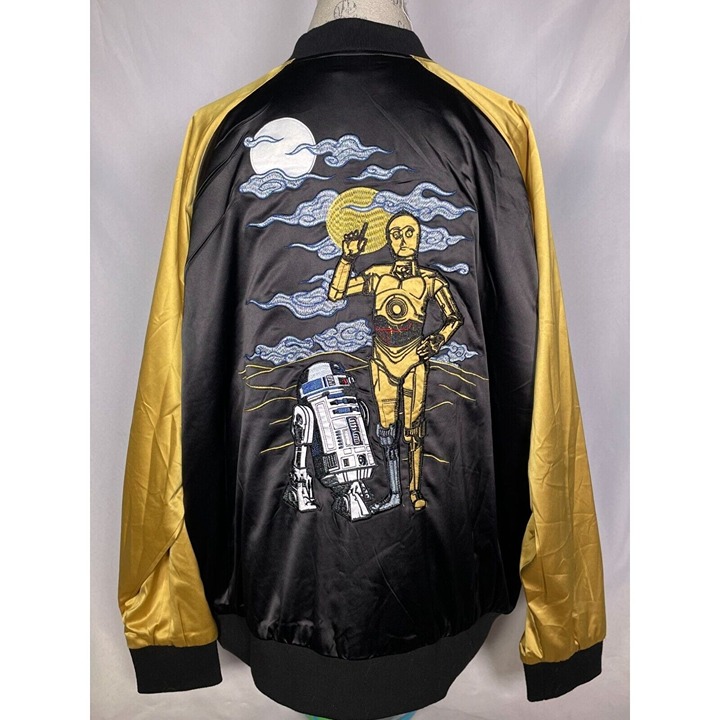 Star Wars Her Universe 40th Anniversary Satin Bomber Jacket R2-D2 Women's 3XL