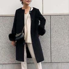 Nolley's Sophi Angora Fox Fur Coat, Size 38 (M)