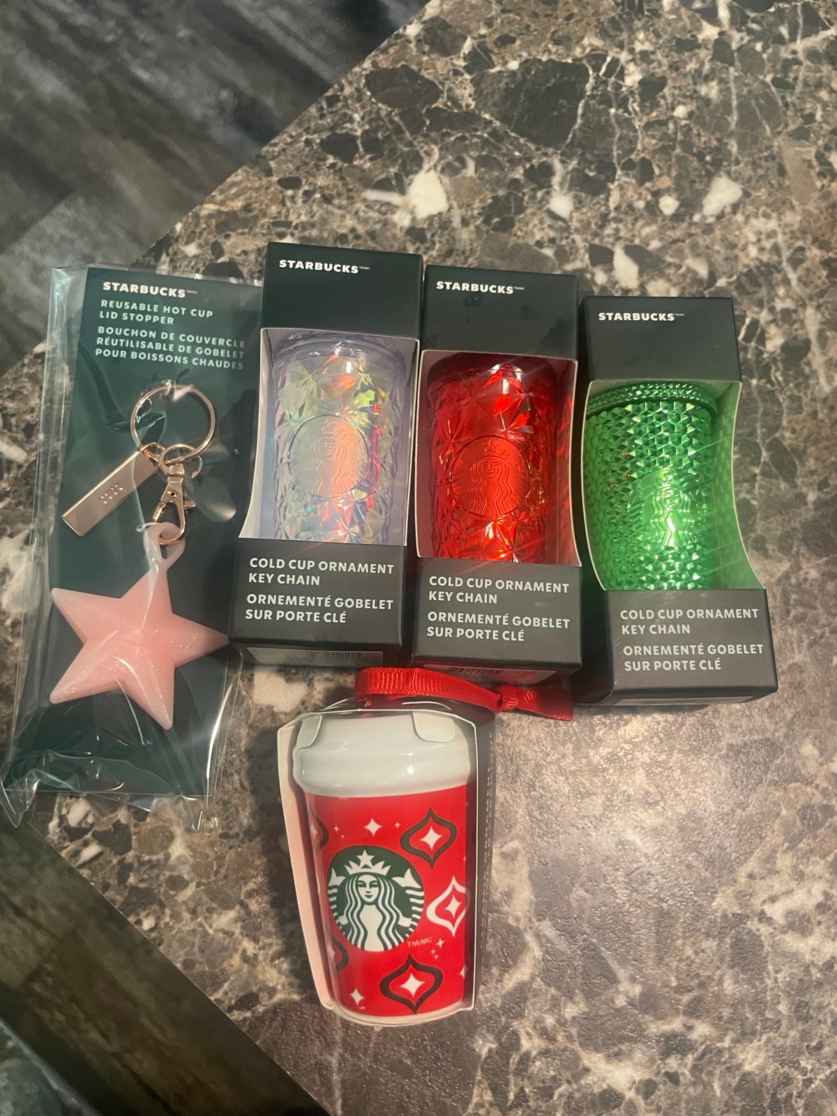 NEW Starbucks holiday key chain ornaments 2023 2023