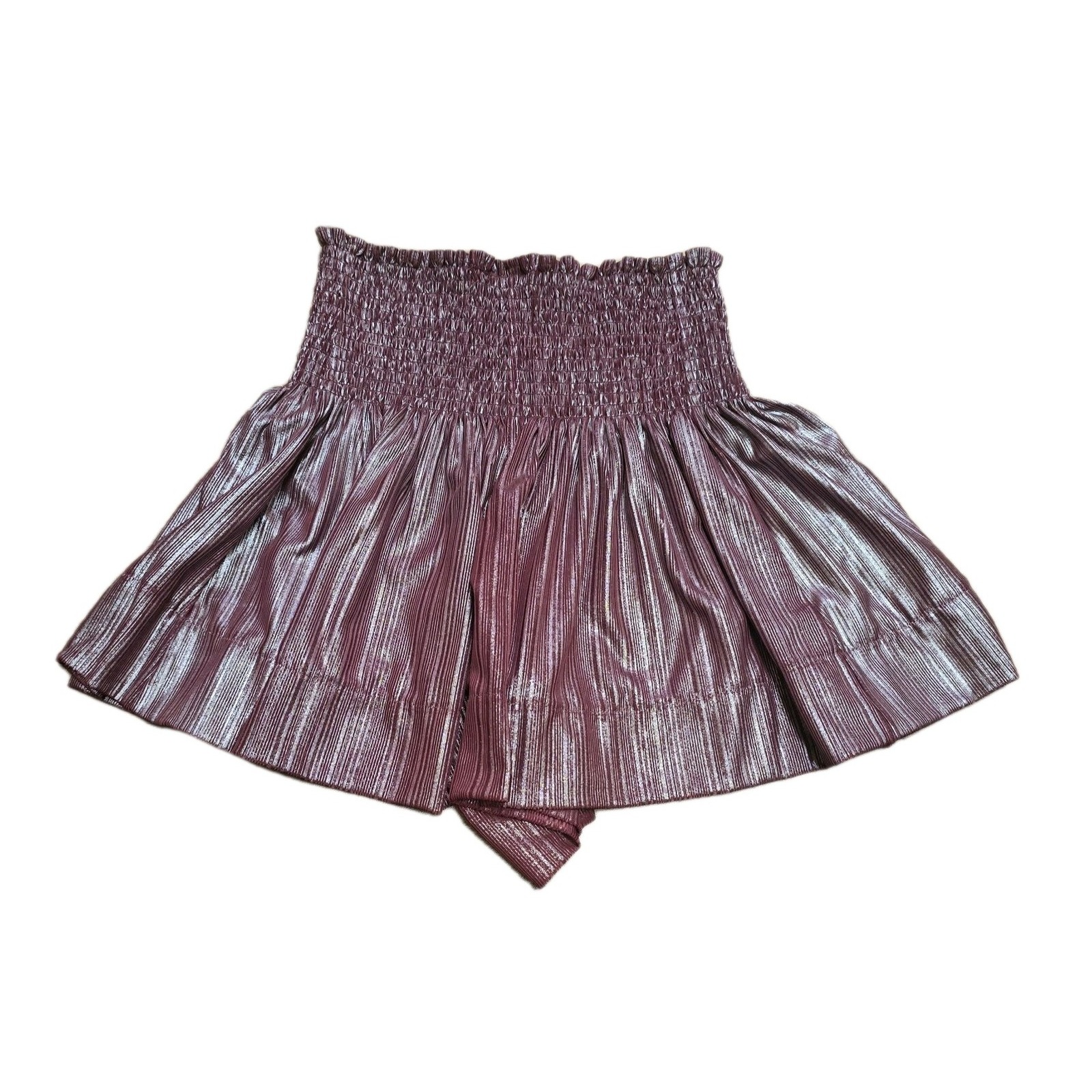 Queen Of Sparkles Small Swing Skort Shorts Maroon Burgendy Iridescent