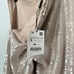 New Zara Cropped Sequin High Waist Pants Pale Pink Small 7901/470