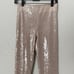 New Zara Cropped Sequin High Waist Pants Pale Pink Small 7901/470