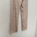 New Zara Cropped Sequin High Waist Pants Pale Pink Small 7901/470