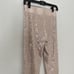 New Zara Cropped Sequin High Waist Pants Pale Pink Small 7901/470