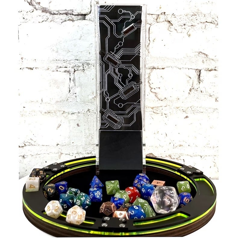 Dice Tower and Velvet Lined Umbra Dice Tray