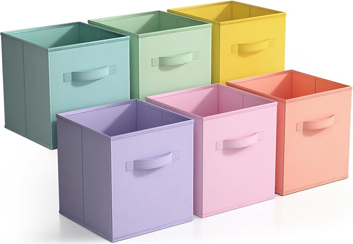 Foldable Storage Cube Basket Bin - Great for Nursery, Playroom, Closet
