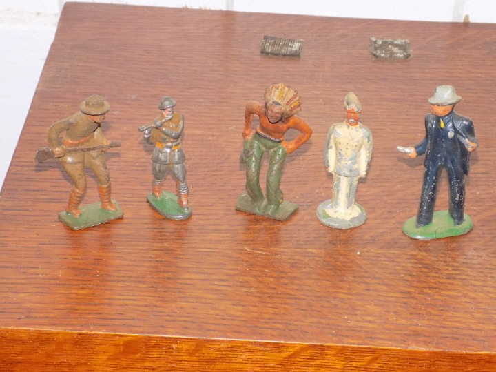 5 Vintage Cast Metal Toy Figures