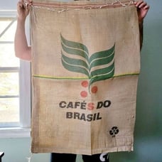 Cafes do Brasil Burlap Coffee Bean Oversized Bag Sack