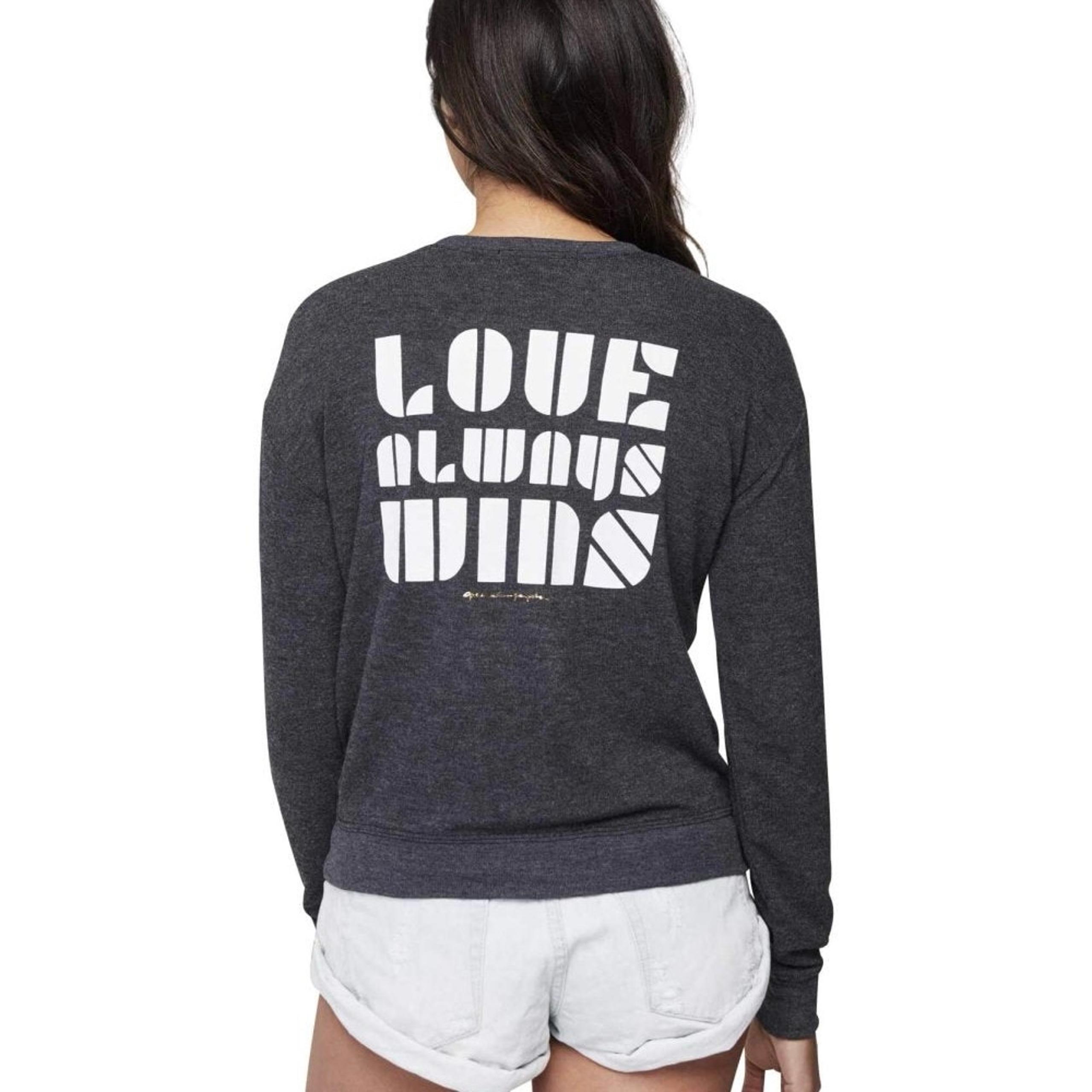 Spiritual Gangster Savasana Love Always Wins Women's Sweater Shirt Top XS