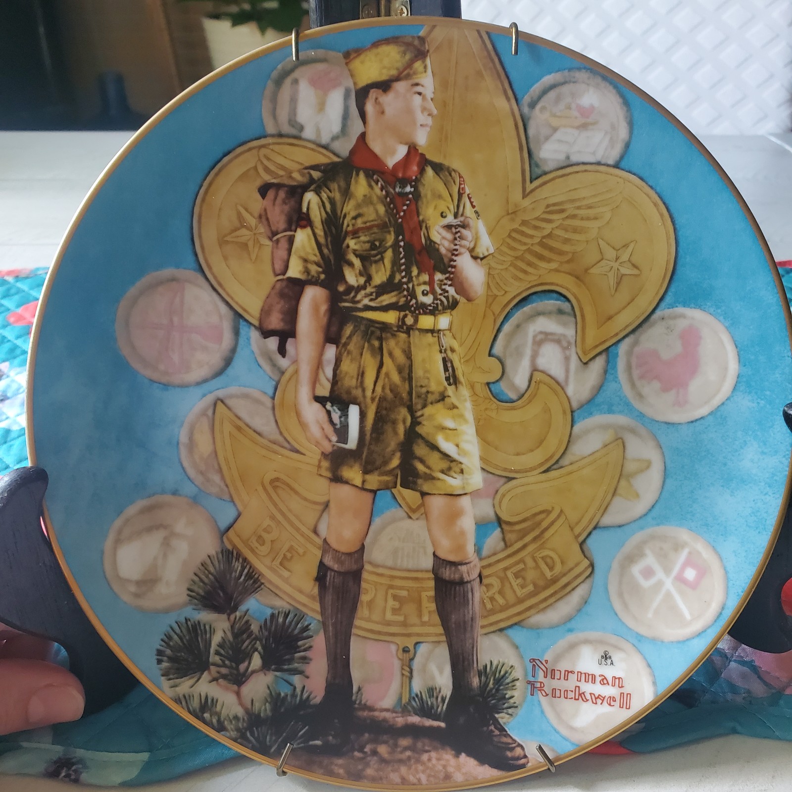 Norman Rockwell's Boy Scout Plate, 'Tomorrow's Leader' RARE Third Edition